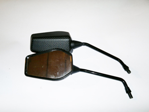 Coppia specchi in Simil carbonio Filetto 10mm DX SX per Moto