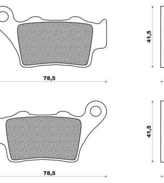 Coppia pasticche posteriori per Aprilia, Husqvarna, Beta,KTM, Ya