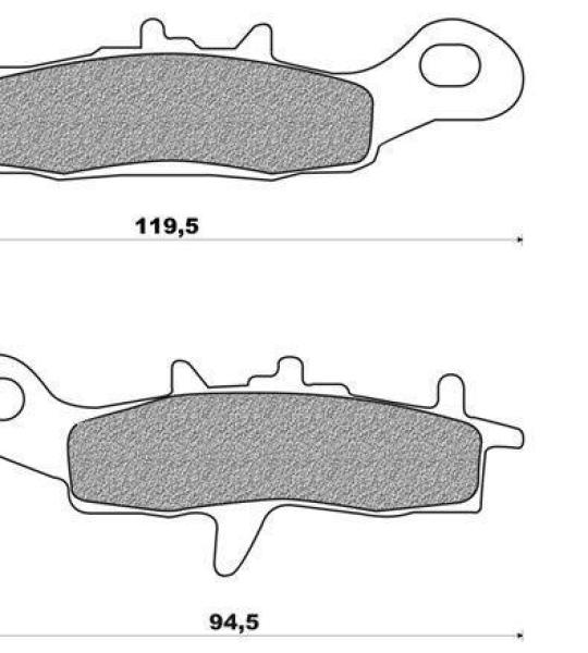 Coppia pasticche anteriore per Kawasaki KX 80/85/100, KL-KLX 250 SUPER
