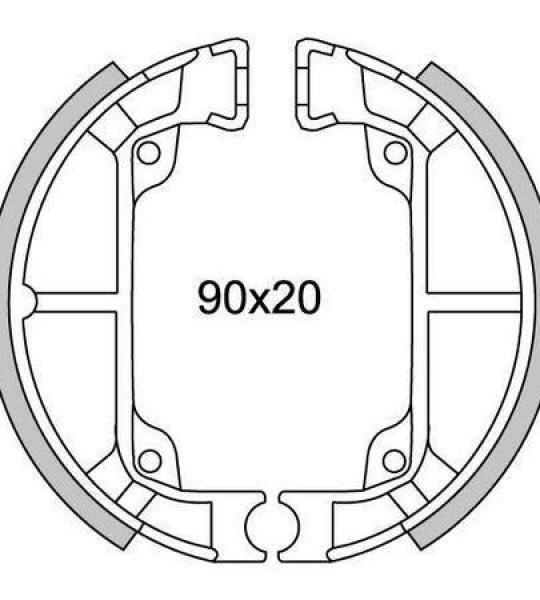 Coppia ganasce freno posteriore/anteriore per Suzuki Adress 50, 
