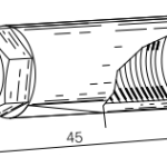 PUNTALE FILETTATO PER ESTRATTORE HONDA L = mm: 45