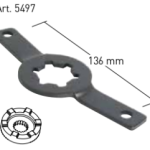 ATTREZZO PER BLOCCARE LA PULEGGIA ANTERIORE per motori YAMAHA / MINARELLI 50 – CILINDRO VERTICALE