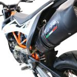 Scarico GPR compatibile con Ktm Smc 690 R  2021-2024 -  Furore Evo4 Nero -  Terminale di scarico omologato -  fornito con db killer estraibile -  catalizzatore e raccordo specifico