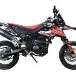 Scarico GPR compatibile con Aprilia Rx 125 2021-2024 -  Furore Evo4 Nero -  Terminale di scarico omologato -  fornito con db killer estraibile -  catalizzatore e raccordo specifico