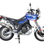 Scarico GPR compatibile con Aprilia Tuareg 660 2021-2024 -  Dual Inox -  Scarico omologato -  silenziatore con db killer estraibile e raccordo specifico