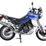 Scarico GPR compatibile con Aprilia Tuareg 660 2021-2024 -  Satinox  -  Scarico omologato -  silenziatore con db killer estraibile e raccordo specifico