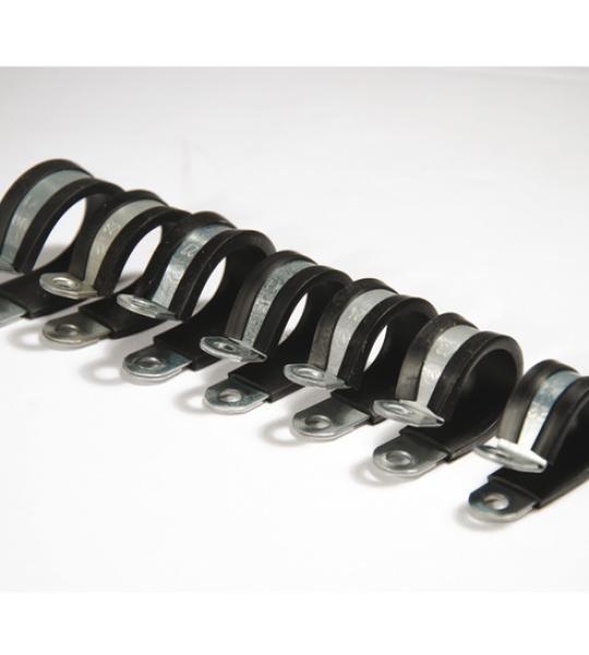 Morsetto Stringi Tubo Con Gomma Ammortizzante Diametro 25