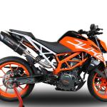 Scarico GPR compatibile con Ktm Duke 390 2017-2020 -  Furore Evo4 Nero -  Terminale di scarico omologato - fornito con db killer estraibile - catalizzatore e collettore