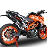 Scarico GPR compatibile con Ktm Rc 390 2017-2020 -  Furore Evo4 Nero -  Terminale di scarico omologato - fornito con db killer estraibile - catalizzatore e collettore