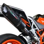 Scarico GPR compatibile con Ktm Rc 390 2017-2020 -  Furore Evo4 Nero -  Terminale di scarico omologato - fornito con db killer estraibile - catalizzatore e collettore