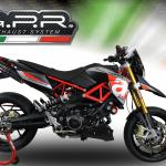 Scarico GPR compatibile con Aprilia Shiver 750 Gt 2007-2016 -  Furore Nero -  Coppia di silenziatori di scarico racing -  con raccordo -  articolo senza omologazione