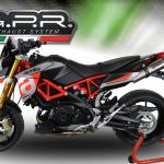 Scarico GPR compatibile con Aprilia Dorsoduro 750  2008-2016 -  Gpe Ann. titanium -  Coppia di terminali di scarico omologati -  forniti con db killer removibili e raccordi specifici