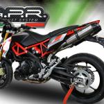Scarico GPR compatibile con Aprilia Dorsoduro 750  2008-2016 -  Gpe Ann. titanium -  Coppia di terminali di scarico omologati -  forniti con db killer removibili e raccordi specifici