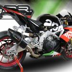Scarico GPR compatibile con Aprilia Rsv4 1000 2017-2020 -  Furore Nero -  Terminale di scarico racing -  con raccordo -  senza omologazione