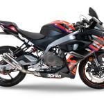 Scarico GPR compatibile con Aprilia RS 457 2024-2025 -  M3 Inox  -  Scarico completo omologato - fornito con db killer estraibile - catalizzatore e collettore