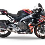 Scarico GPR compatibile con Aprilia RS 457 2024-2025 -  GP Evo4 Black Titanium -  Scarico completo omologato - fornito con db killer estraibile - catalizzatore e collettore