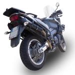 Scarico GPR compatibile con Aprilia Etv Caponord 1000 Rally 2001-2007 -  Furore Nero -  Coppia di terminali di scarico omologati -  forniti con db killer removibile -  catalizzatori e raccordi specifici