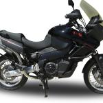 Scarico GPR compatibile con Aprilia Etv Caponord 1000 Rally 2001-2007 -  Trioval -  Coppia di terminali di scarico omologati -  forniti con db killer removibile -  catalizzatori e raccordi specifici