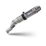 Scarico GPR compatibile con Aprilia Shiver 750 Gt 2007-2016 -  Deeptone Inox -  Coppia di silenziatori di scarico racing -  con raccordo -  articolo senza omologazione