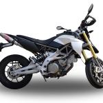 Scarico GPR compatibile con Aprilia Shiver 750 Gt 2007-2016 -  Deeptone Inox -  Coppia di silenziatori di scarico racing -  con raccordo -  articolo senza omologazione