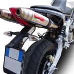 Scarico GPR compatibile con Aprilia Shiver 750 Gt 2007-2016 -  Deeptone Inox -  Coppia di silenziatori di scarico racing -  con raccordo -  articolo senza omologazione