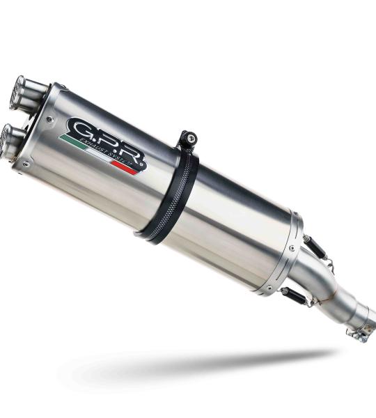 Scarico GPR compatibile con Aprilia Tuareg 660 2021-2024 -  Dual Inox -  Scarico omologato -  silenziatore con db killer estraibile e raccordo specifico
