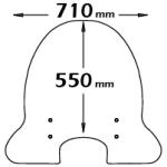 Parabrezza Media Protezione Per Aprilia Scarabeo 50 - 100 2-4 Tempi 1994 - 2013