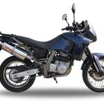 Scarico GPR compatibile con Aprilia Pegaso 3 650 -Pegaso i.e. 1997-2000 -  Trioval -  Coppia di terminali di scarico omologati -  forniti con db killer removibili e raccordi specifici