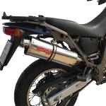 Scarico GPR compatibile con Aprilia Pegaso 650 Ga 1992-1996 -  Trioval -  Coppia di terminali di scarico omologati -  forniti con db killer removibili e raccordi specifici