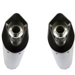 Scarico GPR compatibile con Yamaha MT03 660 2006-2013 -  Furore Nero -  Coppia di terminali di scarico omologati -  forniti con db killer removibili e raccordi specifici