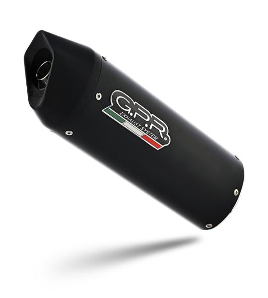 Scarico GPR compatibile con Hyosung Comet 650 Gt - R 2004-2016 - Furore Nero
