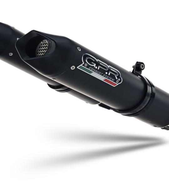 Scarico GPR compatibile con Aprilia Shiver 900 2017-2020 -  Furore Evo4 Nero -  Coppia di terminali di scarico omologati -  forniti con db killer removibili e raccordi specifici
