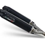 Scarico GPR compatibile con Aprilia Shiver 750 Gt 2007-2016 -  Furore Nero -  Coppia di silenziatori di scarico racing -  con raccordo -  articolo senza omologazione