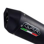 Scarico GPR compatibile con Aprilia Dorsoduro 900 2017-2020 -  Furore Nero -  Coppia di silenziatori di scarico racing -  con raccordo -  articolo senza omologazione