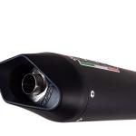 Scarico GPR compatibile con Aprilia Shiver 900 2017-2020 -  Furore Nero -  Coppia di silenziatori di scarico racing -  con raccordo -  articolo senza omologazione