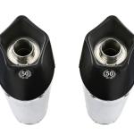 Scarico GPR compatibile con Aprilia Rsv 1000 R Factory 2006-2010 -  Gpe Ann. titanium -  Coppia di terminali di scarico omologati -  forniti con db killer removibili e raccordi specifici