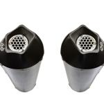Scarico GPR compatibile con Aprilia Shiver 900 2017-2020 -  GP Evo4 Titanium -  Coppia di terminali di scarico omologati -  forniti con db killer removibili e raccordi specifici