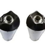 Scarico GPR compatibile con Aprilia Shiver 900 2017-2020 -  Gpe Ann. titanium -  Coppia di silenziatori di scarico racing -  con raccordo -  articolo senza omologazione