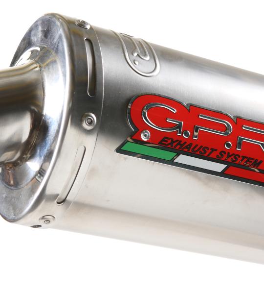 Scarico GPR compatibile con Hyosung Comet 250 GT - R 2001-2014 - Inox Tondo