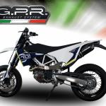 Scarico GPR compatibile con Husqvarna Supermoto 701 2015-2016 - Furore Nero