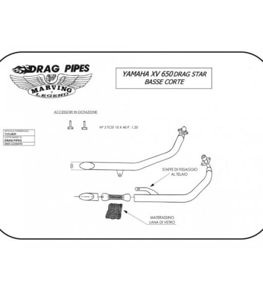 MARVING YAMAHA XVS 650 DRAG STAR - Y/JC28/IX