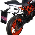 Scarico GPR compatibile con Ktm Duke 200 2012-2020 -  Albus Ceramic -  Scarico omologato -  silenziatore con db killer estraibile e raccordo specifico