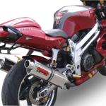 Scarico GPR compatibile con Aprilia Rsv 1000 R Factory 2004-2005 -  Trioval -  Coppia di terminali di scarico omologati -  forniti con db killer removibili e raccordi specifici