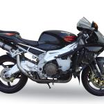 Scarico GPR compatibile con Aprilia Rsv 1000 R Factory 2006-2010 -  Gpe Ann. titanium -  Coppia di terminali di scarico omologati -  forniti con db killer removibile -  catalizzatori e raccordi specifici