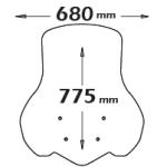 Parabrezza Alta Protezione Per Yamaha - Tricity 125 2014- - Tricity 155 2016-
